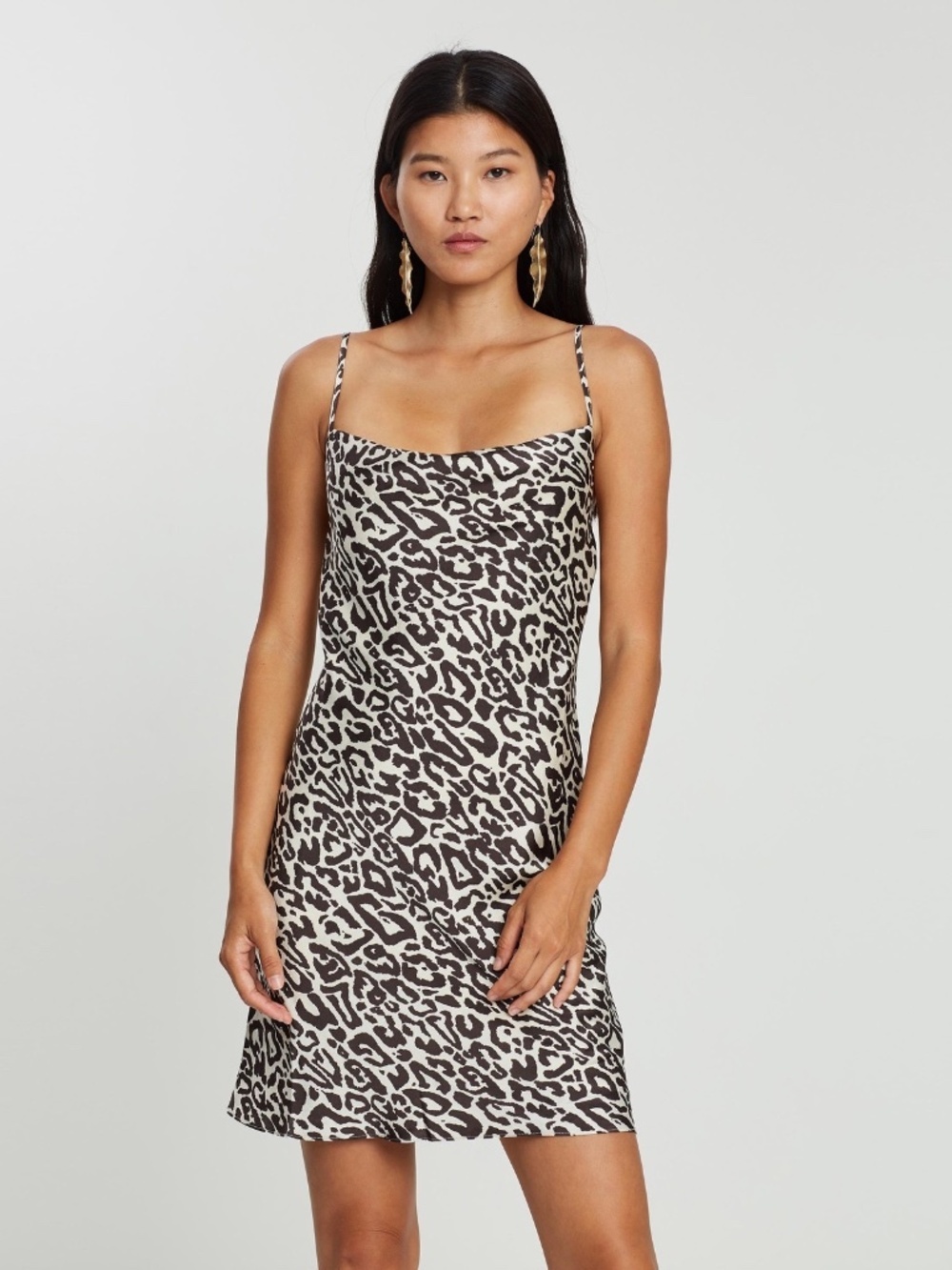 Shona Joy Isabella Cowl Bias Mini Dress - NWT